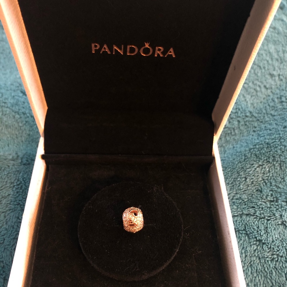 Tumbling Hearts Retired Rose Gold Pandora Charm